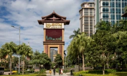 Le quartier de Cotaï avant la visite du président chinois Xi Jinping, le 18 décembre 2019 à Macau