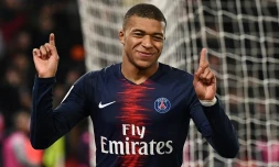 Le joueur du Paris SG Kylian Mbappé lors de la réception de Montpellier au Parc des Princes le 20 février 2019