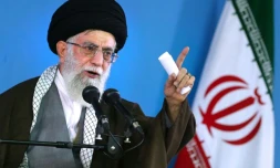 Photo officielle datant du 6 mai 2015 de l'ayatollah Ali Khamenei, à Téhéran