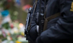 Des policiers en armes à Copenhague, le 15 février 2016