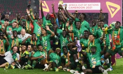 Les Lions de la Téranga du Sénégal sacrés champions d'Afrique devant l'Egypte à Yaoundé, le 6 février 2022