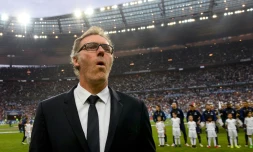 Laurent Blanc, alors entraîneur du PSG, lors de la finale de Coupe de France contre Marseille au Stade de France, le 21 mai 2016