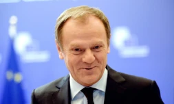 Le président du Conseil européen Donald Tusk, avant une réunion dans les murs du Conseil européen à Bruxelles, le 17 février 2016