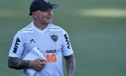 L'Argentin Jorge Sampaoli, alors entraßneur du club brésilien Atlético Mineiro, à Vespasiano, le 9 mars 2020