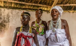 Célébrations du culte de Mami Wata, à Ouidah le 10 janvier 2022