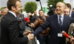 Emmanuel Macron et Alain Juppé le 16 juin 2016 à Villepinte