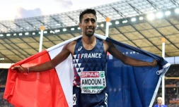Le Français Morhad Amdouni champion d'Europe du 10.000 m, le 7 août 2018 à Berlin 