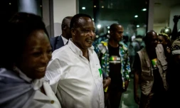 Denis Sassou Nguesso et sa femme Antoinette le 24 mars 2016 à Brazzaville