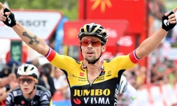 Le SlovÚne Primoz Roglic remporte la 8e étape de la Vuelta, le 2 septembre 2023 à Xorret de Cati