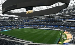Vue générale du stade de Los Angeles prise le 7 juin 2026 qui accueille dans la nuit de vendredi à samedi le premier match du Mondial-2026 sur le sol des ETats-Unis, entre la Team USA et le Paraguay