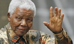 Nelson Mandela à Londres, le 28 août 2007
