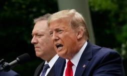 Le président américain Donald Trump s'exprime depuis les jardins de la Maison Blanche le 29 mai 2020