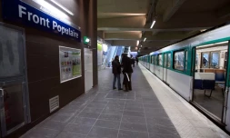 La station de métro Front Populaire à Aubervilliers-Saint-Denis, le 18 décembre 2015