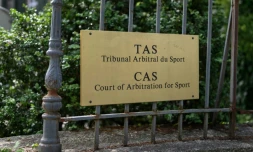 Entrée du Tribunal arbitral du sport (TAS) à GenÚve, le 8 juin 2020