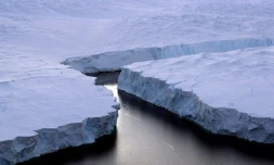 Un iceberg se détache de la CÎte de Knox, en Antarctique, en janvier 2008