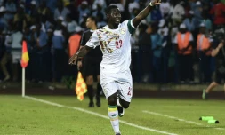 Le milieu Henri Saivet auteur du 2e but du Sénégal face au Zimbabwe lors de la CAN, le 19 janvier 2017 à Franceville