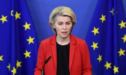 La présidente de la Commission européenne Ursula von der Leyen, le 24 janvier 2022 à Bruxelles