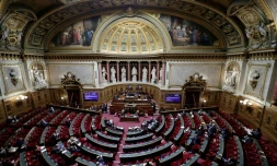 Vue générale de l'hémicycle du Sénat réuni en séance, le 23 décembre 2025 à Paris