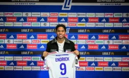 L'attaquant brésilien Endrick, recrue de l'Olympique lyonnais, lors de sa présentation officielle, le 5 janvier 2026