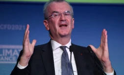 Le gouverneur de la Banque de France François Villeroy de Galhau, à Paris, le 26 octobre 2021