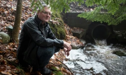 David Huff, responsable de la petite commune de Osceola Township du nord des Etats-Unis qui contrecarrer l'ambition de Nestle d'extraire pour un montant dérisoire davantage d'eau des riviÚres locales, le 11 janvier 2018