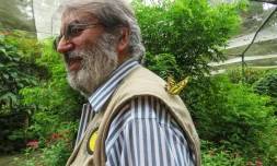 Le botaniste Alberto Gomez dans son jardin botanique à Quindio, le 6 juillet 2020