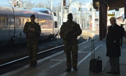 Des soldats français en gare de Strasbourg, le 22 mars 2016