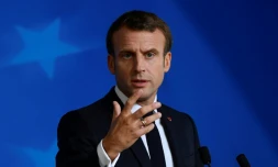 Emmanuel Macron arrive mardi à Mayotte, à Bruxelles, le 18 octobre 2019