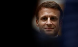 Emmanuel Macron à Villers-Cotterêts dans le nord-est de la France, le 30 octobre 2023 