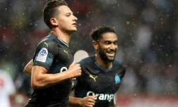 L'attaquant de Marseille Florian Thauvin buteur à Monaco le 2 septembre 2018