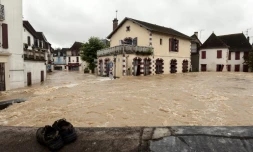 Inondations à Salies-de-Béarn, le 13 juin 2018, dans les Pyrénées-Atlantiques