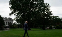 Joe Biden sur les pelouses de la Maison Blanche, à Washington, le 17 septembre 2023