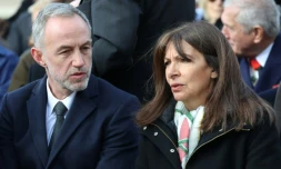 Emmanuel Grégoire et Anne Hidalgo, le 26 mars 2026 à Paris