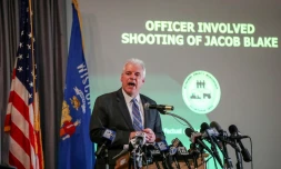 Le procureur du district de Kenosha Michael Graveley le 5 janvier 2021 dans cette ville américaine du Wisconsin