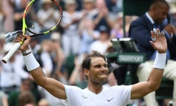 Rafael Nadal vainqueur avec autorité du Portugais JoaÔ Sousa à Wimbledon, le 8 juillet 2019