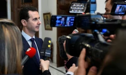 Le président syrien Bachar al-Assad le 9 janvier 2017 à Damas 
