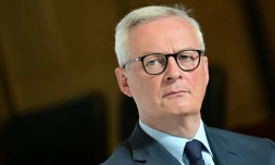 Le ministre de l'Economie Bruno Le Maire le 16 octobre 2023 au Conseil économique, social et environnemental (CESE) à Paris