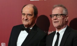 Pierre Lescure et  Thierry Fremaux le 26 février 2016 au théâtre du Chatelet à Paris