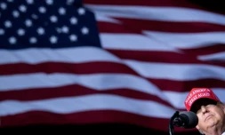 Donald Trump lors d'un meeting de campagne à Rome, dans l'Etat de Géorgie, le 1er novembre 2020