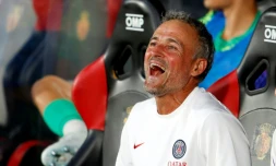 L'entraîneur espagnol du Paris Saint-Germain, Luis Enrique, avant le début d'un match amical contre le RCD Majorque, à Palma de Majorque, le 8 août 2026