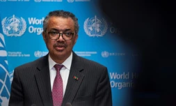 Le directeur général de l'OMS Tedros Adhanom Ghebreyesus le 24 mai 2021 à GenÚve dans une image fournie par l'agence de l'Onu