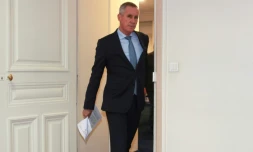 Le procureur de Paris François Molins, lors d'une conférence de presse au tribunal, le 6 octobre 2017