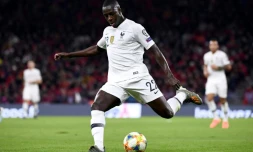 Le défenseur français Benjamin Mendy pendant la rencontre de qualifications à l'Euro-2020 entre l'Albanie et la France le 17 novembre 2019 à Tirana