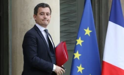 Le ministre des Comptes publics Gérald Darmanin, le 7 mars 2018 à l'Elysée, à Paris