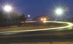 Vue nocturne du circuit des 24 heures du Mans, le 18 juin 2017
