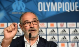 Le directeur sportif de l'Olympique de Marseille, Andoni Zubizarreta le 10 août 2017, au centre d'entraînement  Robert-Louis Dreyfus