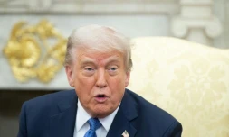 Donald Trump le 24 avril 2025 à la Maison Blanche