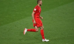 Le milieu anglais Eric Dier buteur décisif aux tirs au but lors de la qualification de l'Angleterre en quarts de finale du Mondial le 3 juillet 2018
