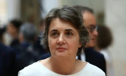 La présidente-directrice du musée du Louvre, Laurence des Cars, avant de visiter une exposition au Louvre, à Paris, le 7 juin 2023