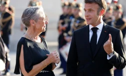 Emmanuel Macron et Elisabeth Borne Ă Paris, le 14 juillet 2023